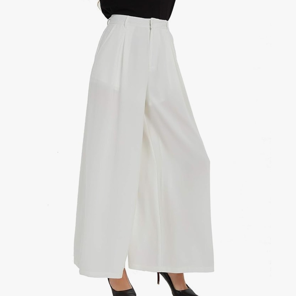 High Waist Casual Wide Leg Palazzo Pants Trousers